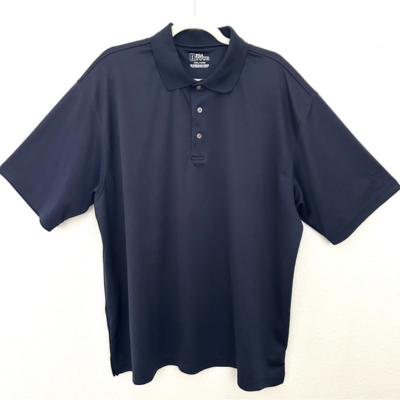PGA Tour Other - PGA Tour Relaxed Fit Golf Shirt Polo Short Sleeve Stretch Navy Blue Size XXL